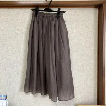 COHINA 랜덤 턱 에어리 스커트 그레이지 레귤러 S 사이즈
