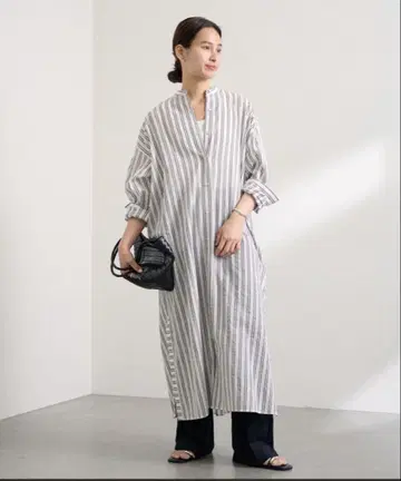 STRIPE 오버 셔츠 DRESS