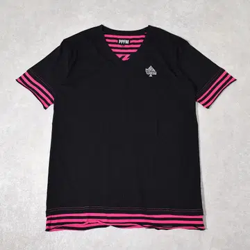 00s y2k archive PPFM 보더 레이어드 티셔츠 L 블랙