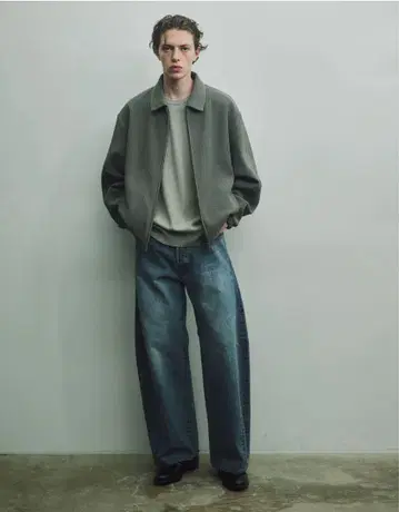SSSTEIN 변형 와이드 데님 진