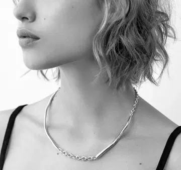 blanc iris 블랑 이리스 페타르 블랑 실버 목걸이