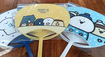 아사히 음료 칼피스 문구와 함께 부채 총 3종 세트 컴플리트!