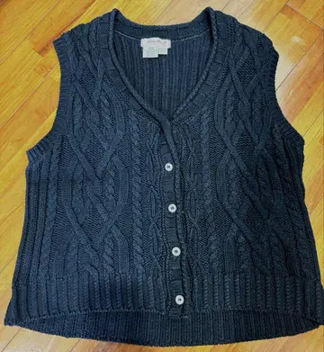 90's Eddie Bauer 블랙 코튼 니트