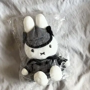 미피 스타일 유락초 글렌체크 봉제 인형