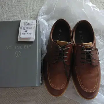 ACTIVE BIZ 브라운 캐주얼 슈즈 박스 포함
