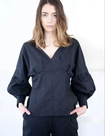 RACHEL COMEY 블랙 블라우스