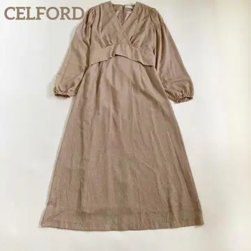 CELFORD 도트 카슈쿨 원피스 36 셀포드 롱 원피스