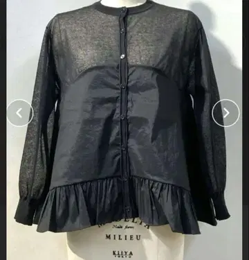 블랙 프릴 가디건 SONO
