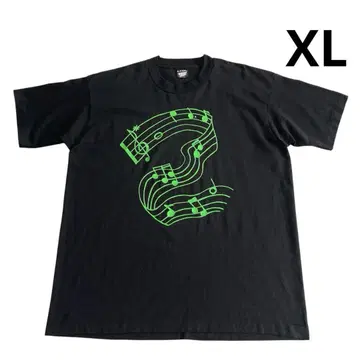 90s USA제 스크린 스타즈 음표 티셔츠 XL 블랙 BEST 80s