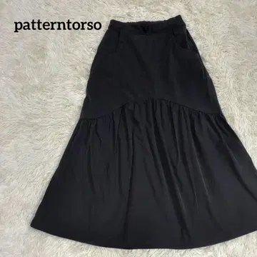 patterntorso 안티카 나일론 스커트 블랙 플레어