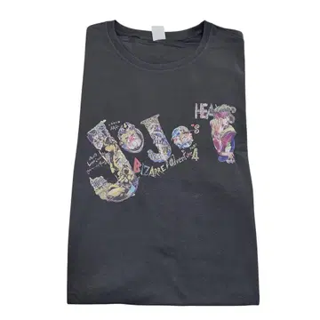 죠죠의 기묘한 모험 그래픽 반팔 티셔츠 블랙 블랙 jojo