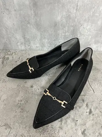 RANDA 스틸레토 비트 로퍼 23.5cm M 블랙 깨끗함