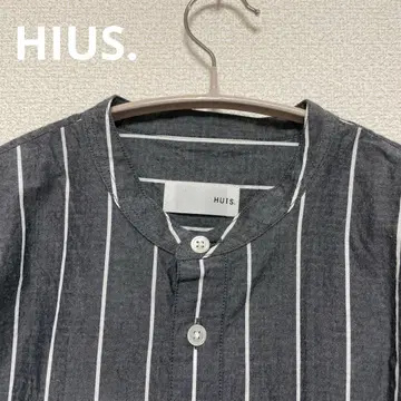 HUIS. 오가닉 코튼 밴드 칼라 셔츠
