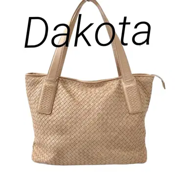 Dakota 베이지 가죽 뜨개질 핸드백