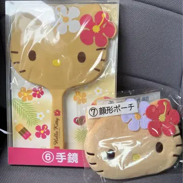 산리오 키티 일광화상 복권 손거울, 얼굴 모양 파우치