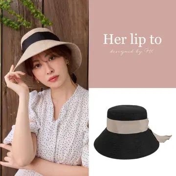정품 herlipto Back Ribbon Classic Capeline