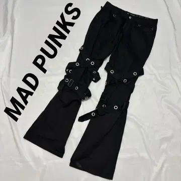 MAD PUNKS 플레어 본지티 팬츠 블랙
