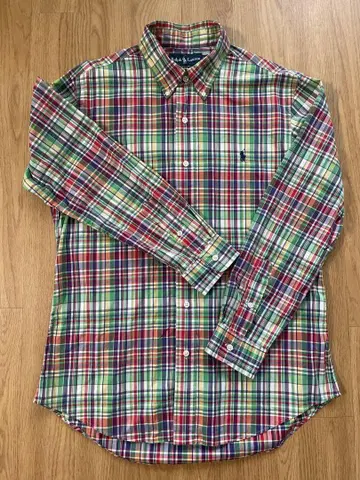 Ralph Lauren 체크 무늬 긴팔 셔츠 면 L 사이즈