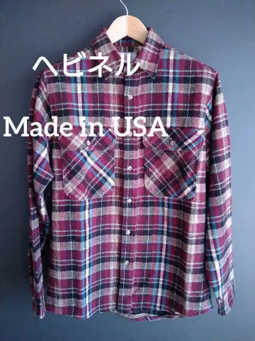 미사용 새상품 90년대 플란넬 셔츠 USA제 뱀 플란넬 데드스탁 셔츠