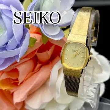 작동 손목시계 SEIKO 세이코 골드 새상품 배터리 여성용 E69