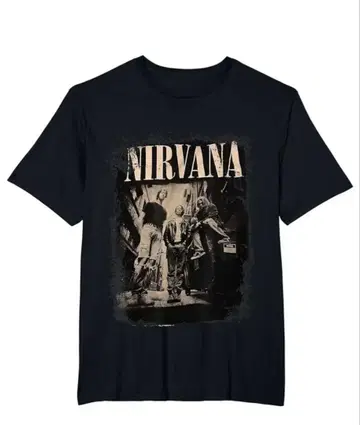NIRVANA 프린트 티셔츠 블랙