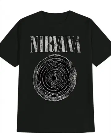 NIRVANA 나무의 나이테 디자인 티셔츠