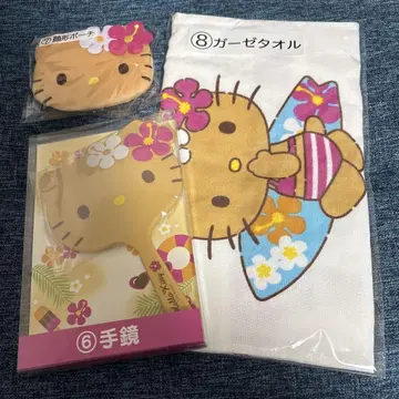 일광화상 키티 제일복권 타월 거울 파우치 세트