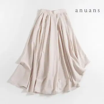 804t*새상품급 아누앙스 anuans 아지메 헴 프린지 스커트