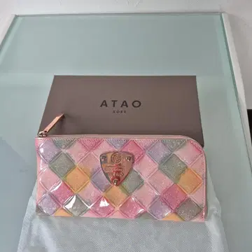 ATAO 멀티 컬러 다이아몬드 패턴 장지갑