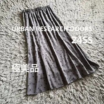 어반 리서치 도어스 사계절 활약 스테디셀러 도트 무늬 롱 스커트 허리밴딩