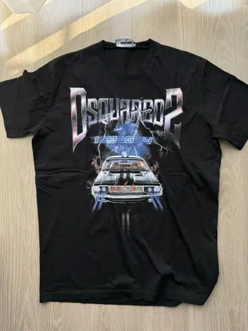 DSQUARED2 그래픽 티셔츠 XL 블랙