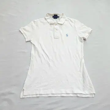 Ralph Lauren 스키니 핏 피케 셔츠 화이트 M