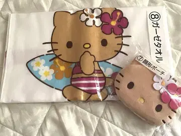 산리오 행운 복권 일광화상 키티 복권 파우치 타월 2점 헬로키티