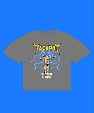 jackpotmarket 티셔츠 그레이 XL 사이즈