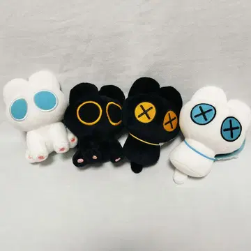 시로로토쿠로로 마스코트 봉제 인형 4종 컴프 세트