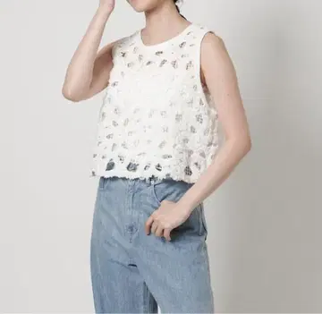 UNITED ARROWS 얇은 명주 그물 메쉬 베스트