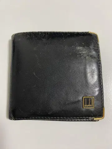 dunhill 반지갑 블랙 가죽