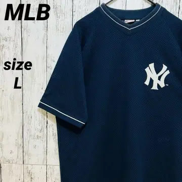 MLB 뉴욕 양키스 게임 셔츠 메쉬 소재 네이비