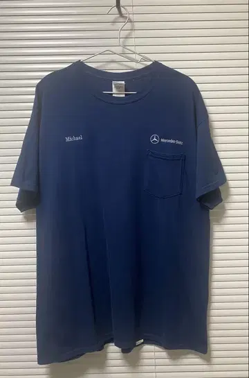 Mercedes Benz 포켓 티셔츠 네이비 XL