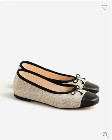 J.CREW 발레 슈즈 화이트/블랙