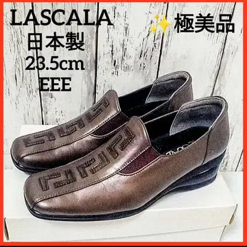 라스카라 웨지솔 에어쿠션 펌프스 브라운 3E 일본제