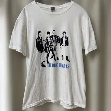 THE BLUE HEARTS 더 블루 하츠 티셔츠 화이트 구제 의류 4장