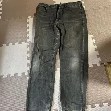 Wrangler 다크 그레이 스트레이트 데님 34-1