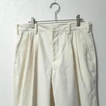 [레어] 산타페 화이트 플리츠 와이드 팬츠 90년대