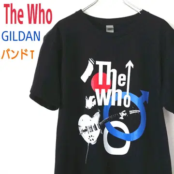The Who 더 후 GILDAN 길단 블랙 빅 로고 밴딩 티셔츠