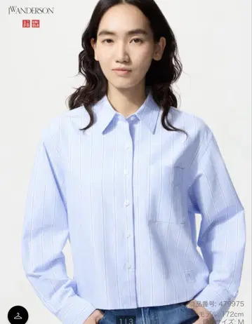 유니클로 jwanderson 옥스퍼드 셔츠 스트라이프 M