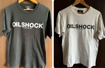 GDC 티셔츠 OIL SHOCK 블랙&화이트 2장 세트