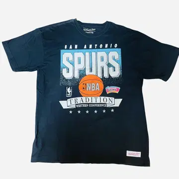 샌안토니오 스퍼스 농구 티셔츠 NBA 공식 XL 블랙 00047