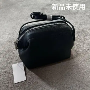 미사용 새상품 숄더백 블랙 사선 가케 천연 가죽 가방 백