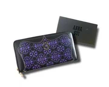 ANNA SUI 안나수이 블루 스타 장지갑 라운드 지퍼
